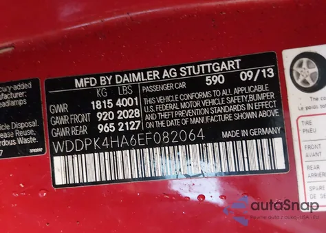 2014 Mercedes-Benz Slk 250 z USA, uszkodzony, nr VIN WDDPK4HA6EF082064